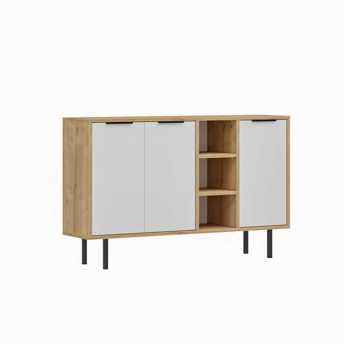 Hanah Home Viyana Consola Roble Zafiro y Blanco
